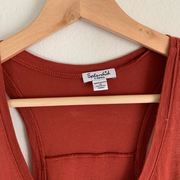 Splendid Razorback Frayed Hem Tank - Picture 4 of 7